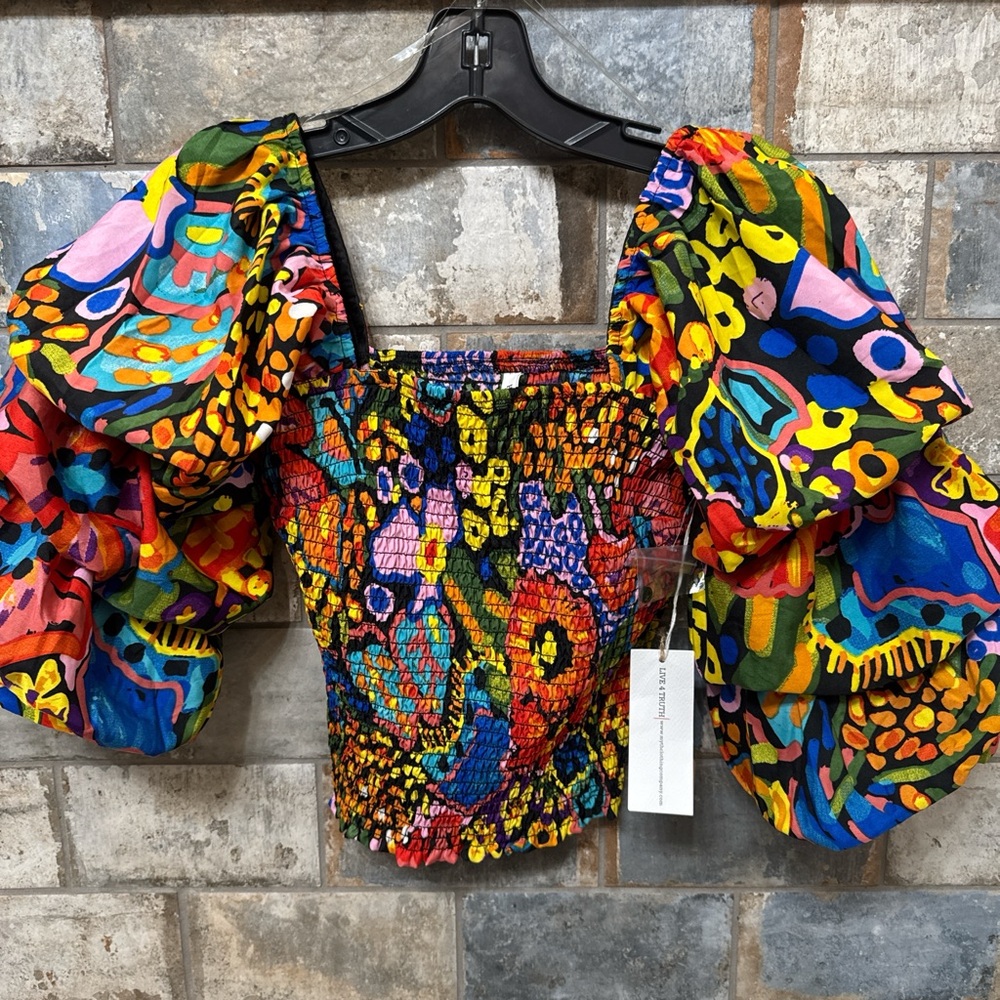 Live 4 Truth Multicolor Puff Sleeve Blouse